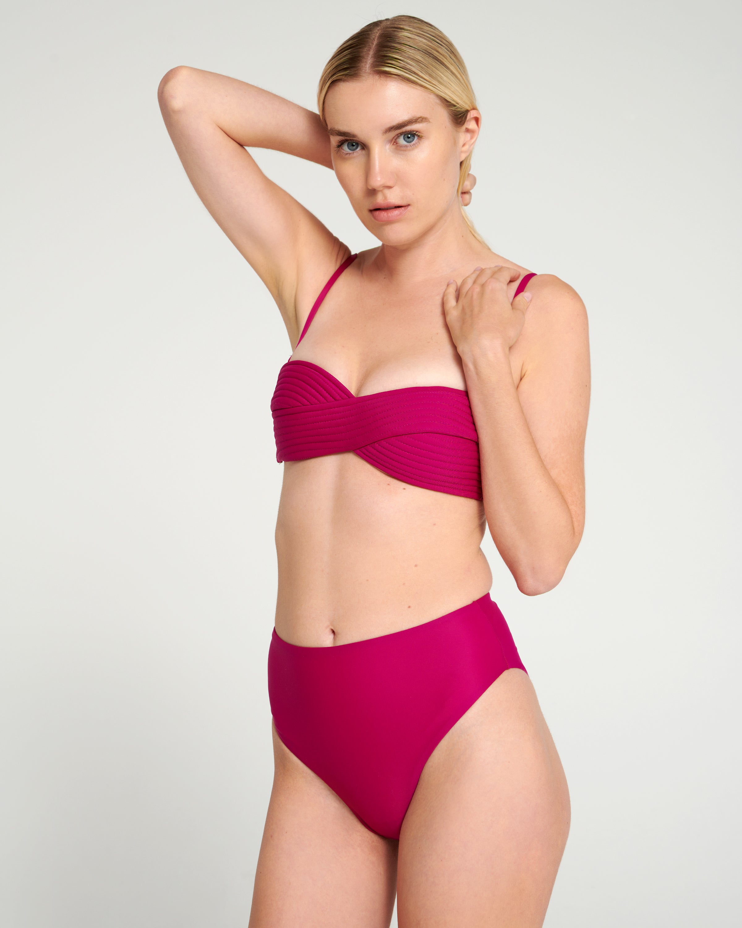 Infinity Bikini Capitone in Magenta