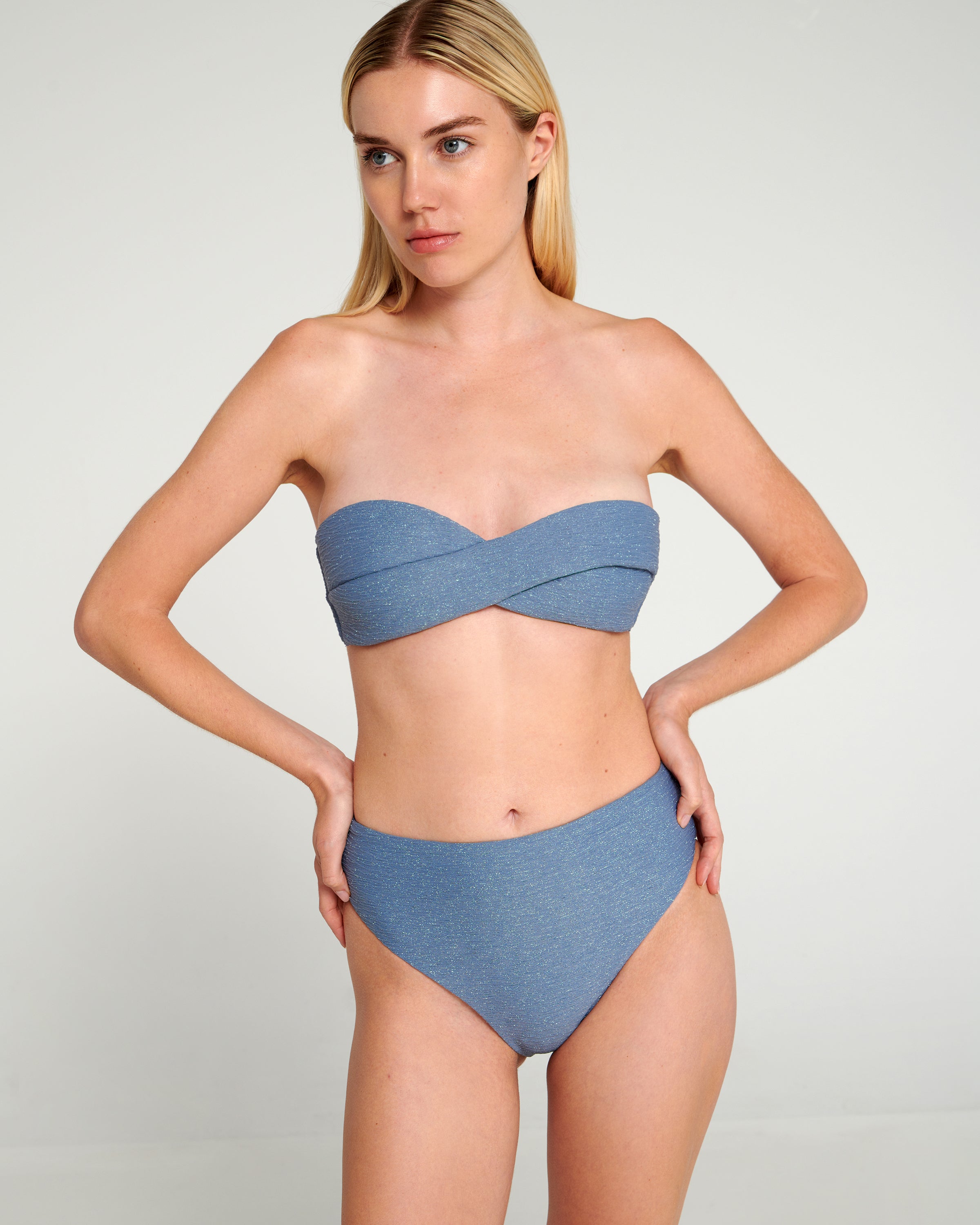 Infinity Bikini Brocade in Grey