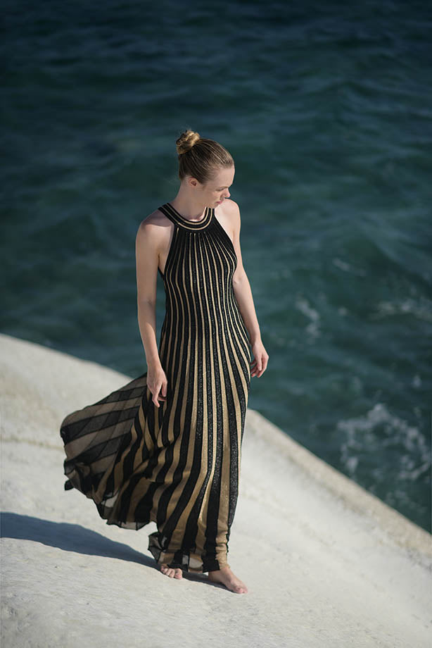 ophelia maxi dress Knit Color:Eucalyptus Green Brown Shoes Are In! trendy woman on quiet luxury style