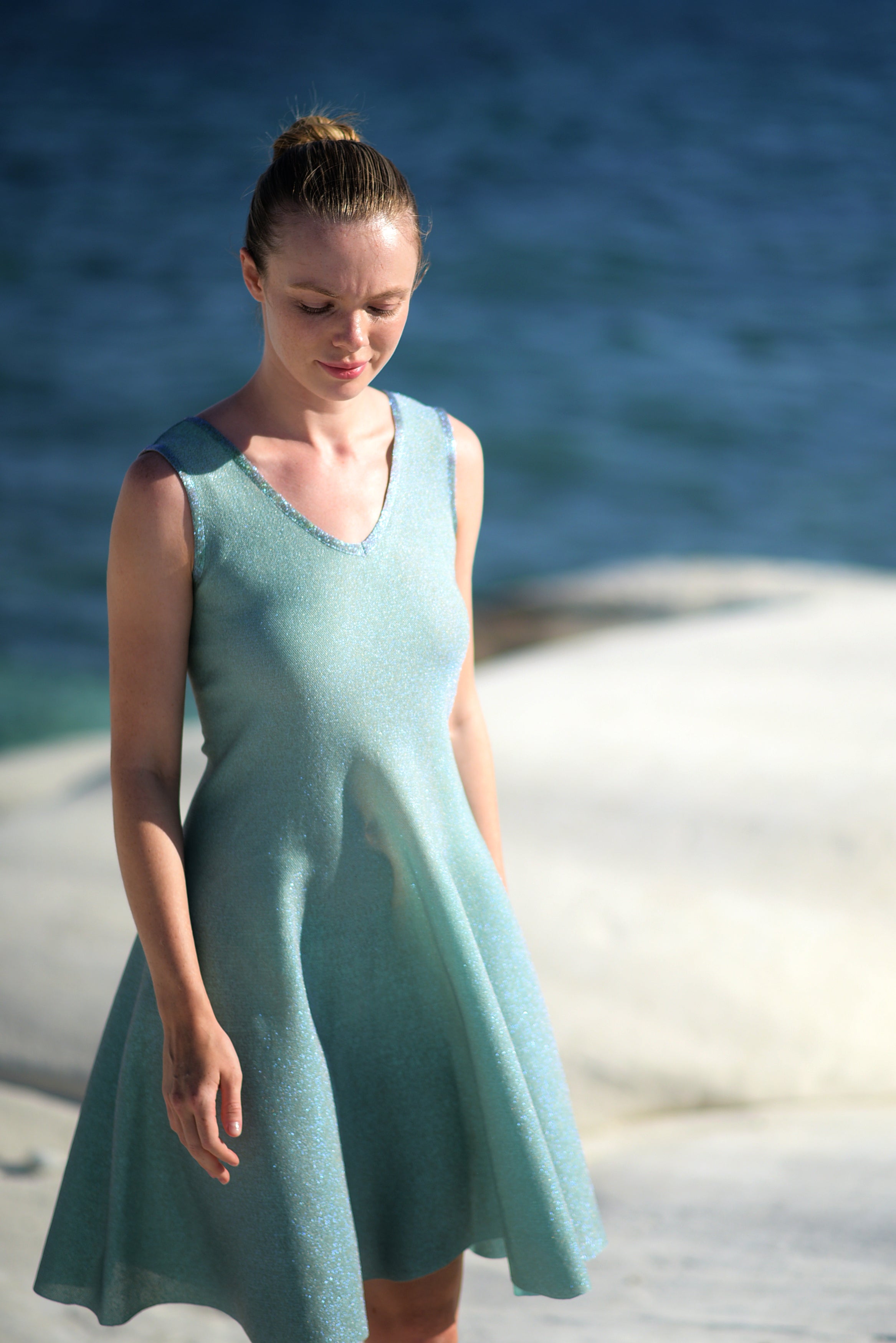 Azure Knit Mini Dress - 66118