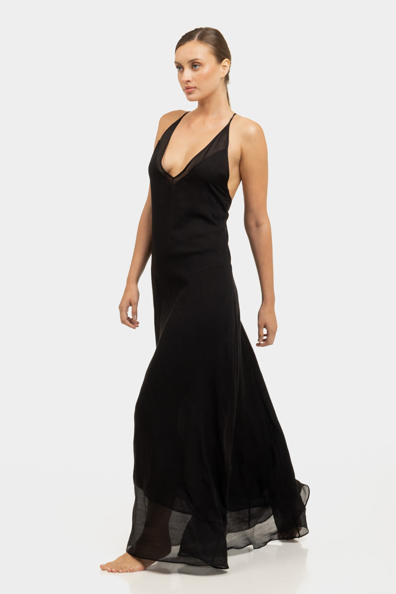 calypso maxi dress Calypso Lynnen Dress M/L / Black