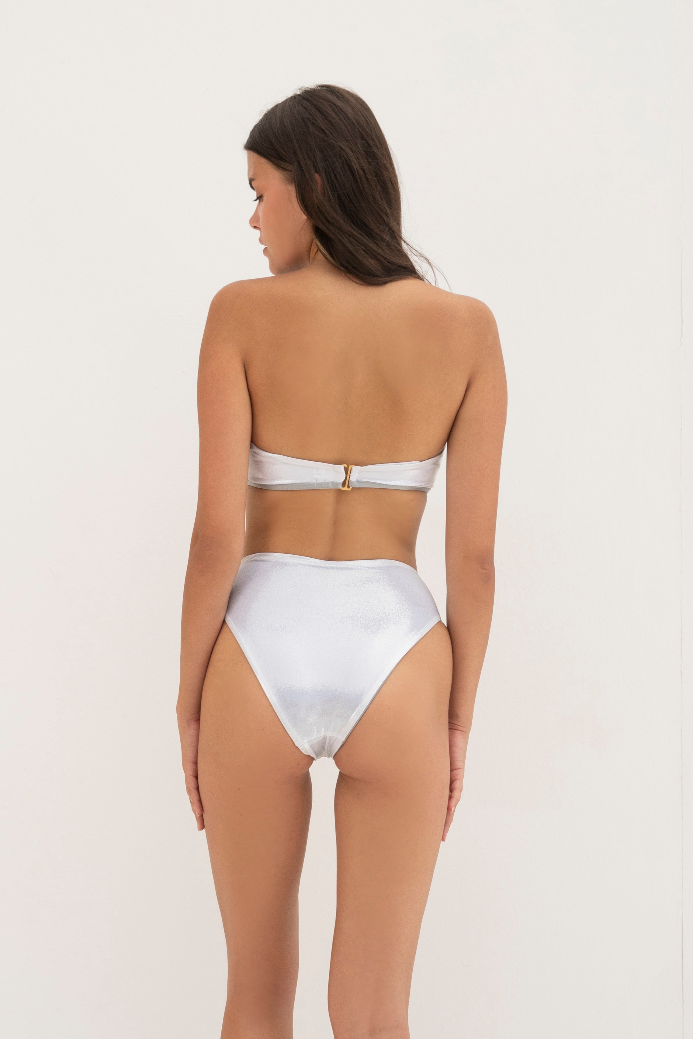 Grace Bikini Double Face in Silver-White
