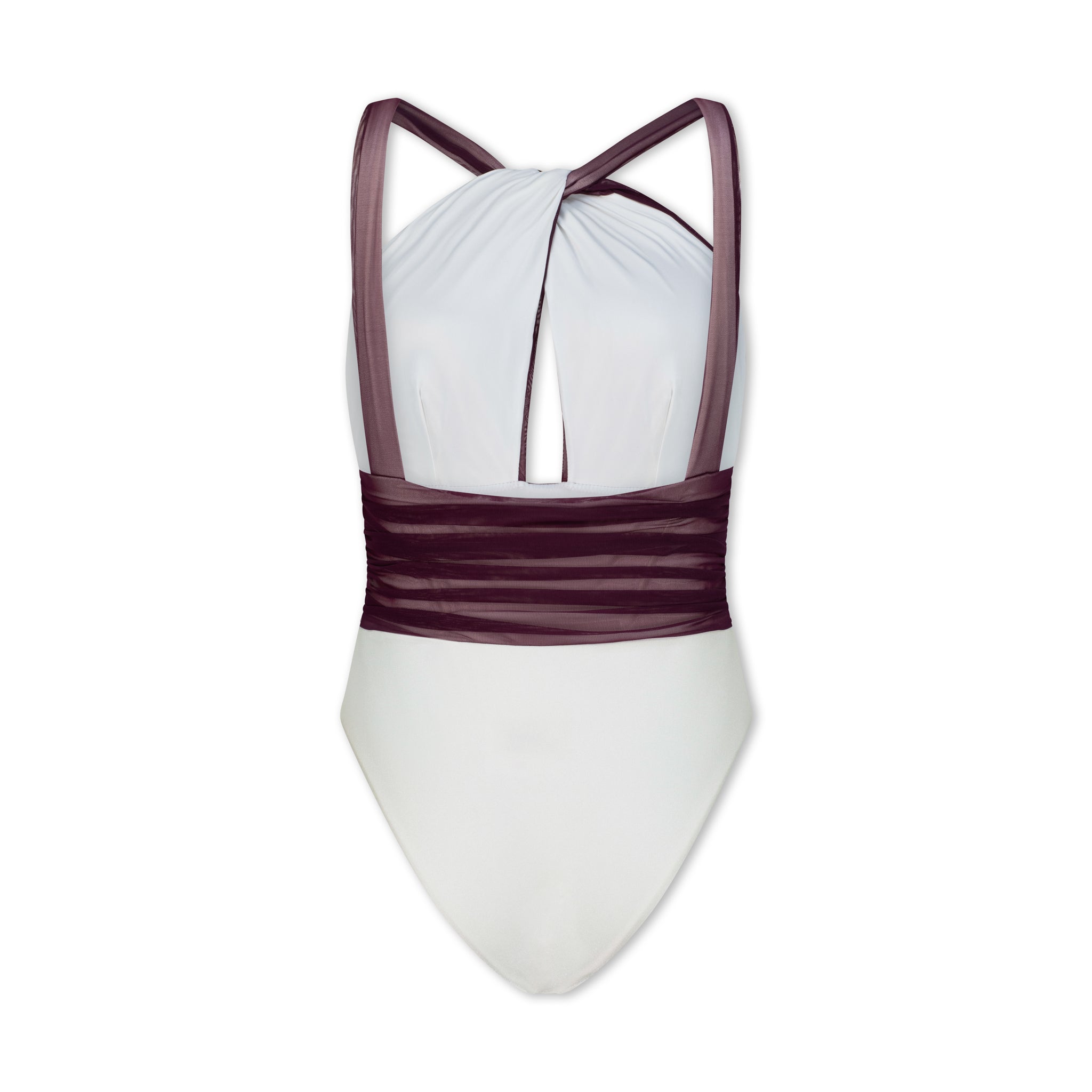 Dimitra in Burgundy/Ivory