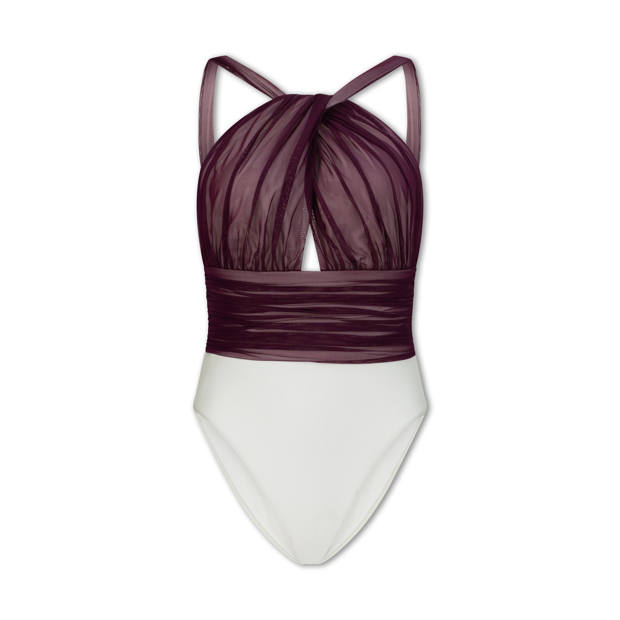 Dimitra in Burgundy/Ivory