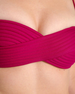 Infinity bikini capitone in magenta