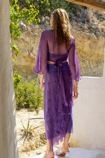 Load image into Gallery viewer, Asinoi silk top in purple
