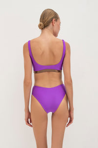 Cyclades bikini double face in purple-bronze